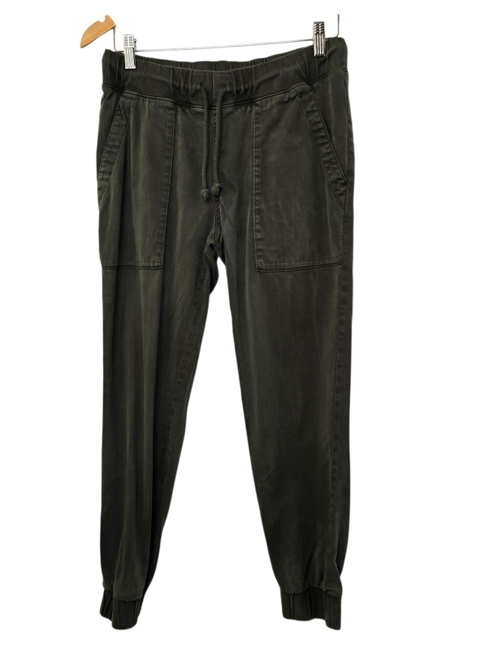 Bella Dahl Olive Green Tencel Lyocell Pocket Jogger Pants Women's Small Casual